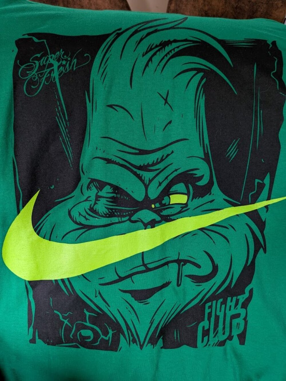 SuperFresh Fight Club RARE "Grinch X Nike" Limited Edition 3XL Body Building Tee